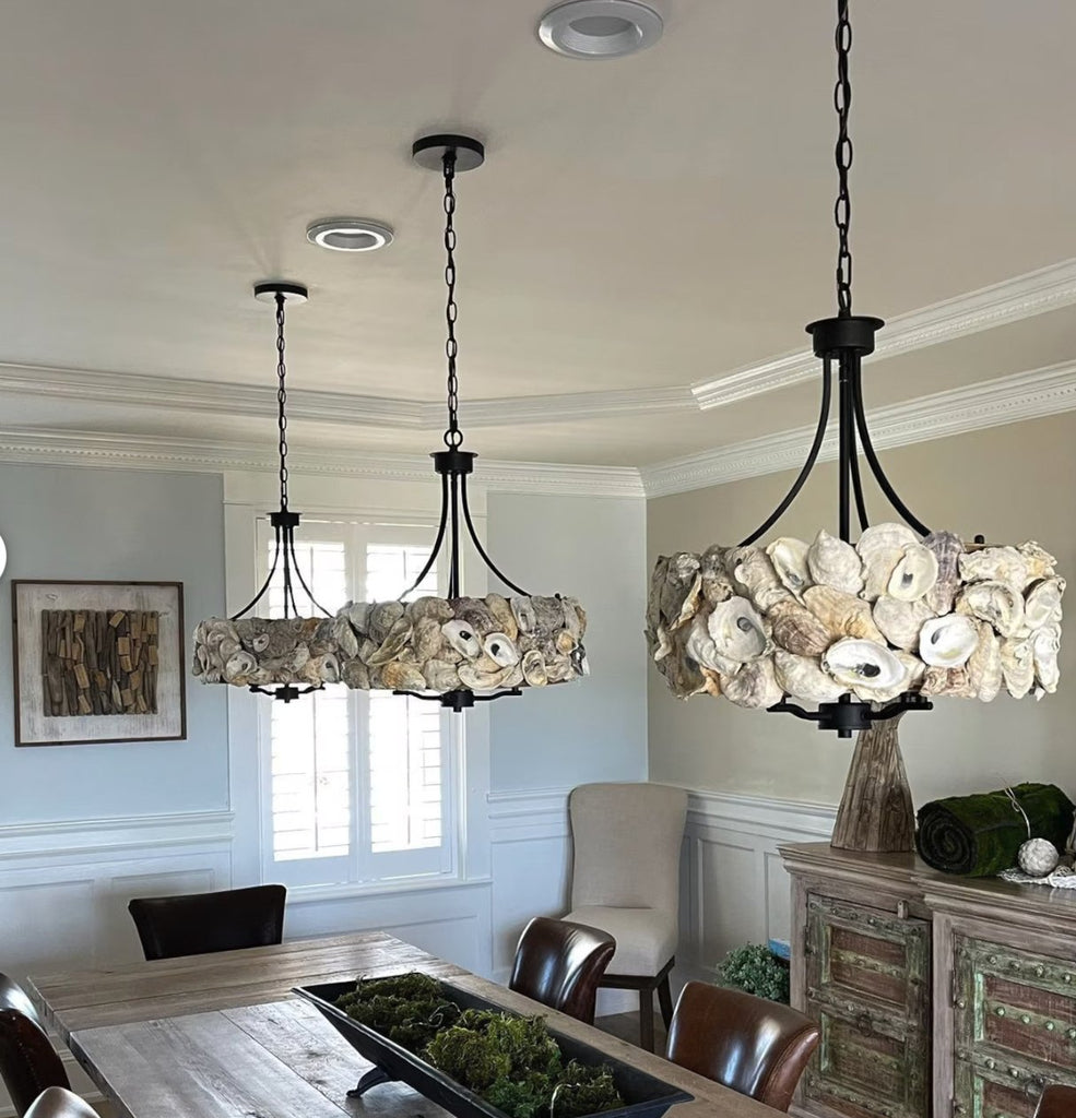 Custom Made Oyster Light Fixture