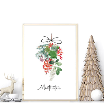 Christmas wall hanging decor, wall art print