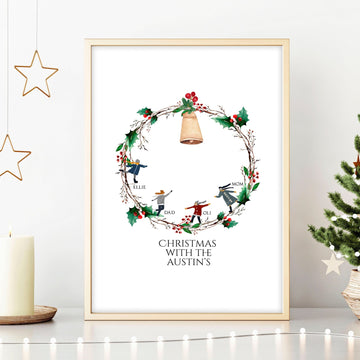 Christmas wall hanging decor, wall art print