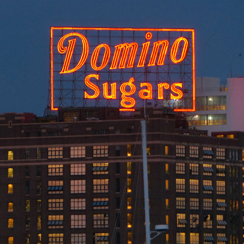 Domino Sugars neon sign