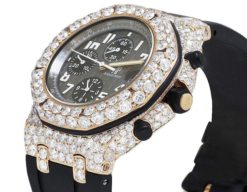 Audemars piguet rose store gold iced out