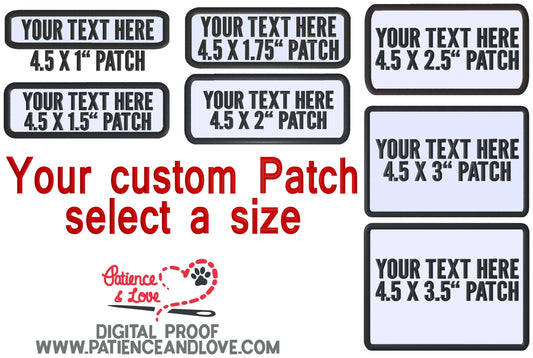 Custom Text 1x5 inch Patch. Your Text.