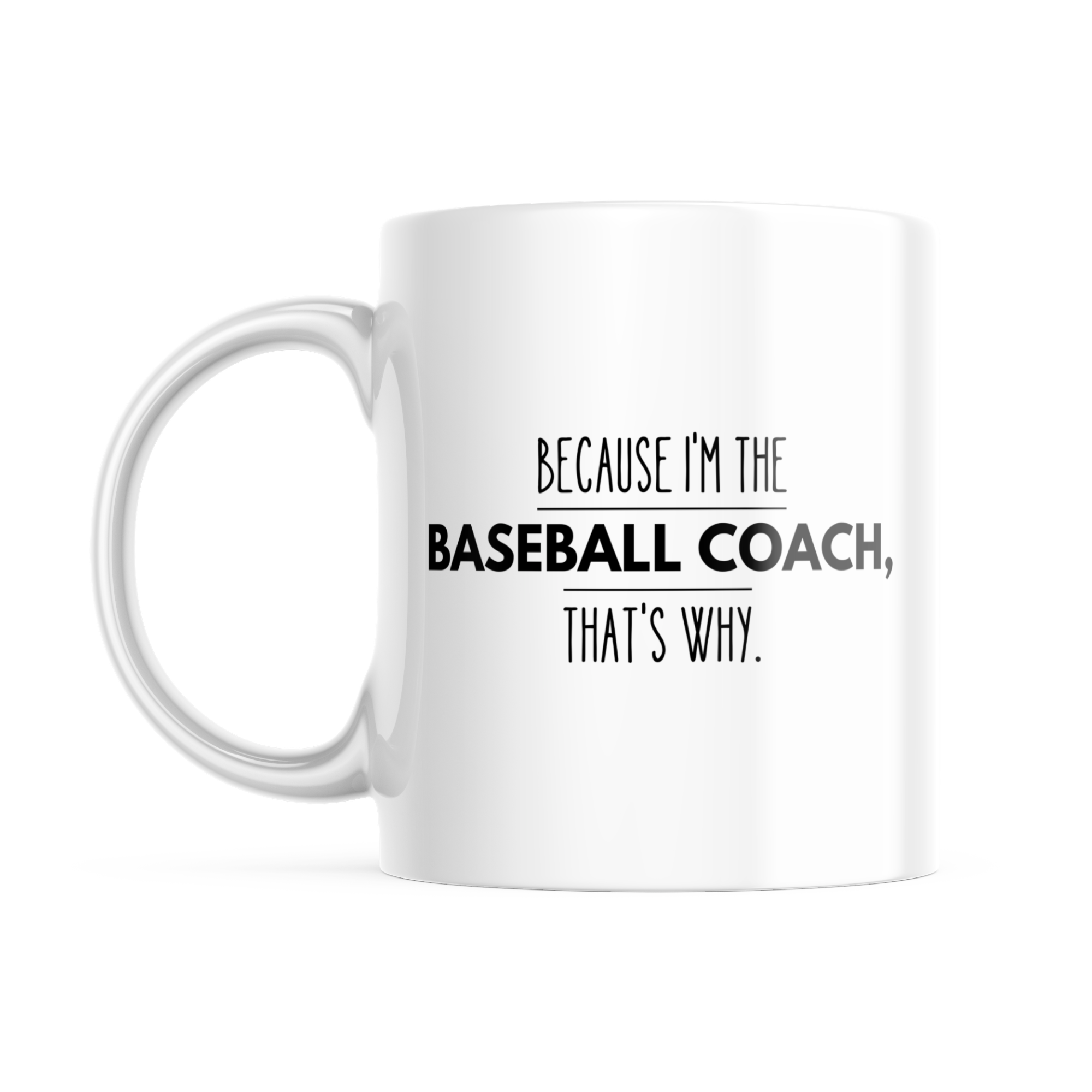 Baseball Coach Gift, Funny Mug, Because I'm The Baseball Coach That's –  CoolFreshDesigns