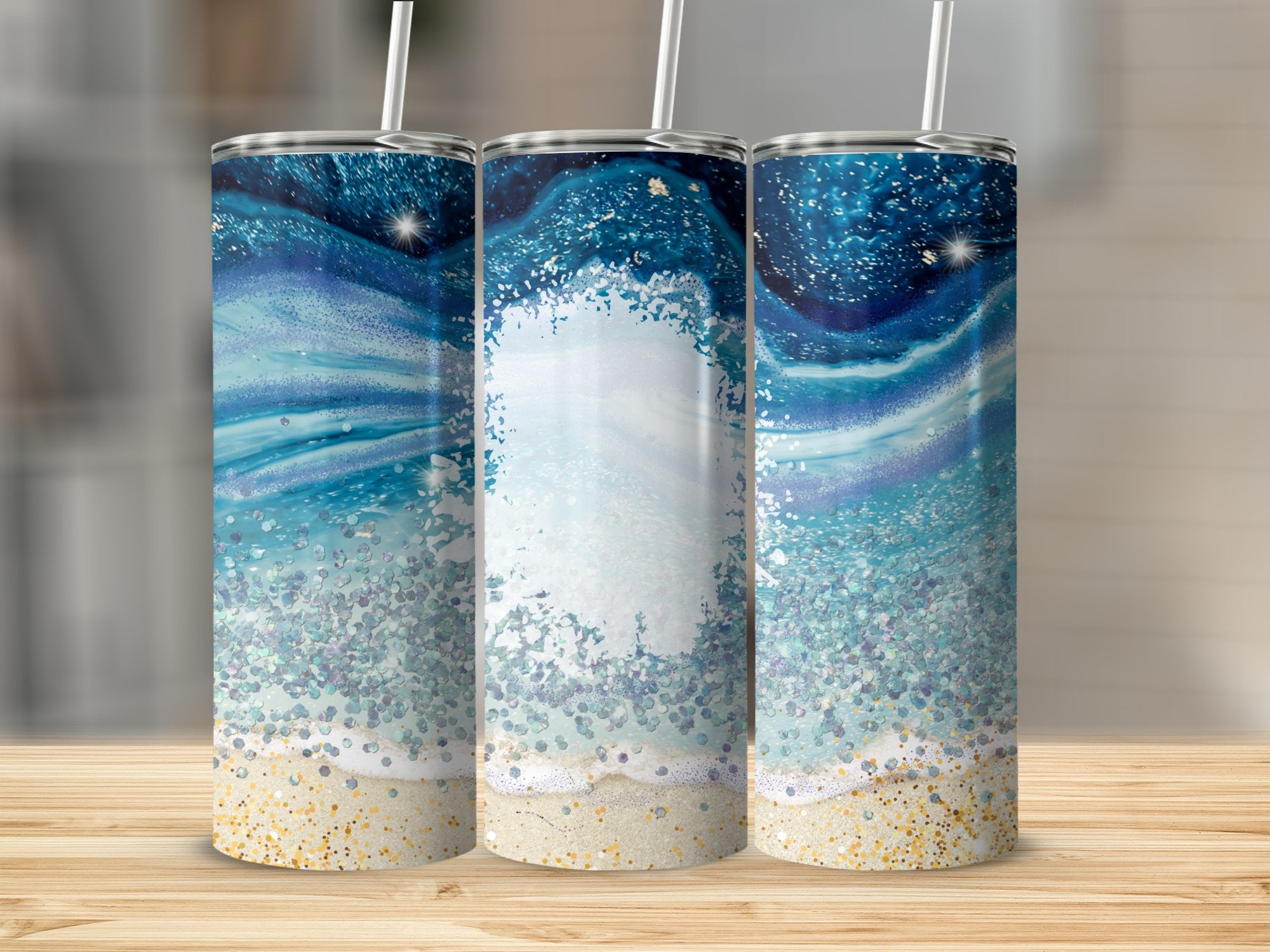 Captivating Ocean Wave Abstract Art Design Tumblers 7295942