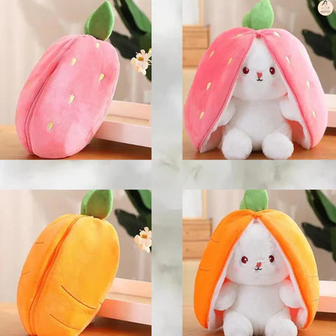 Peluche Lapin Fraise et Carotte