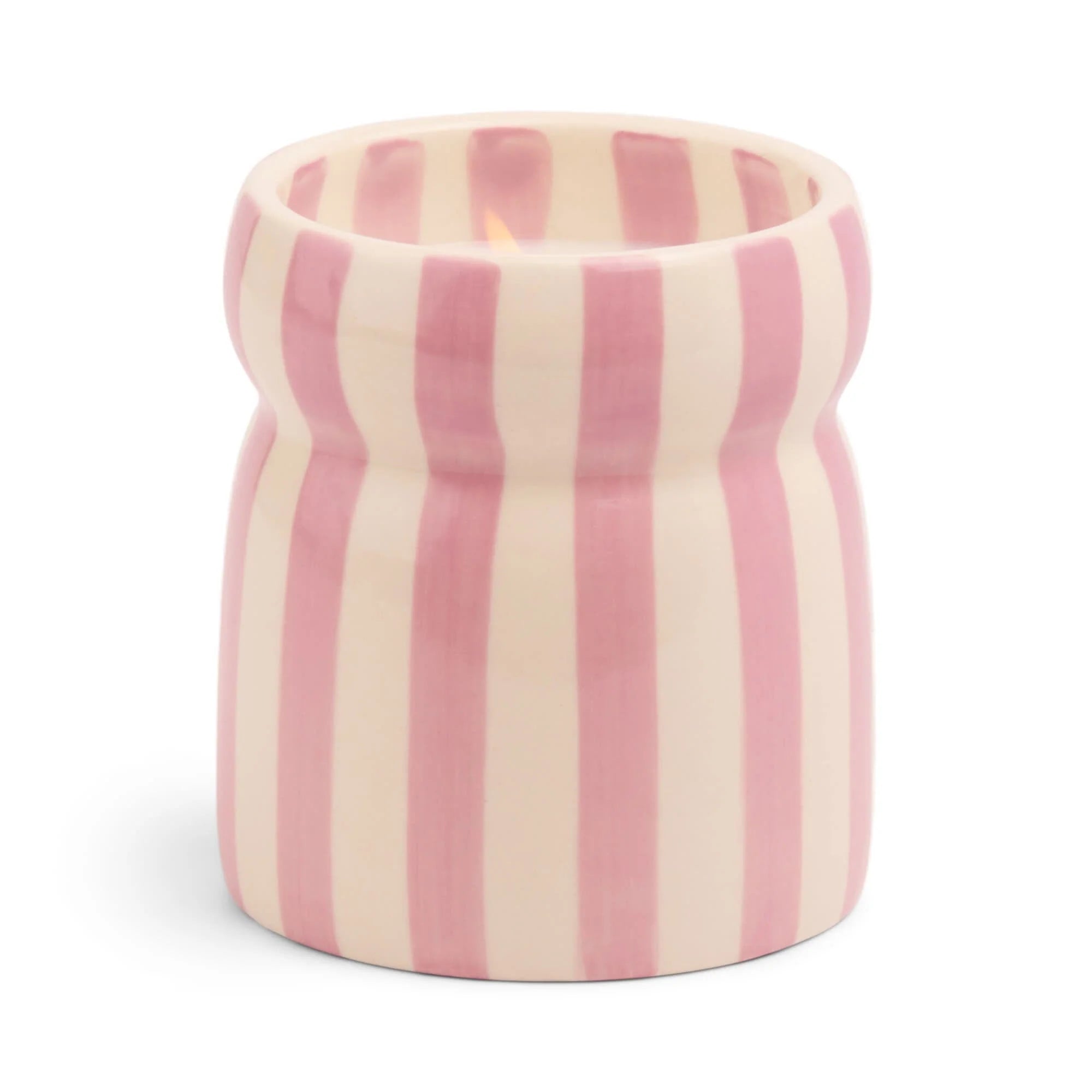 Cabana Pink Striped Candle