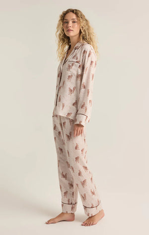 Dreamer Cheetah Satin Pajama Set - Camden Road