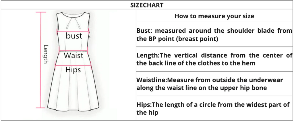 How to measure your side for a night dress