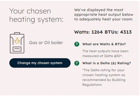 Screenshot showing Alpha Radiator Product Information Data