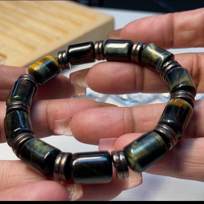 Tubular Tigers Eye Bracelet
