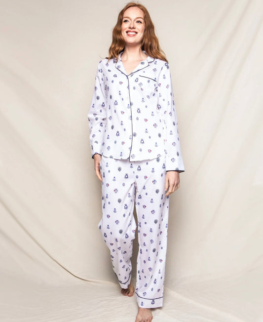 Women's Luxe Pima Cotton Navy Classic Pajama