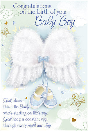 Greeting Card Baby Congratulations Baby Boy Serenity Gifts
