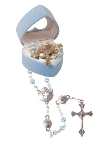 Baby's First Rosary Beads in Case 