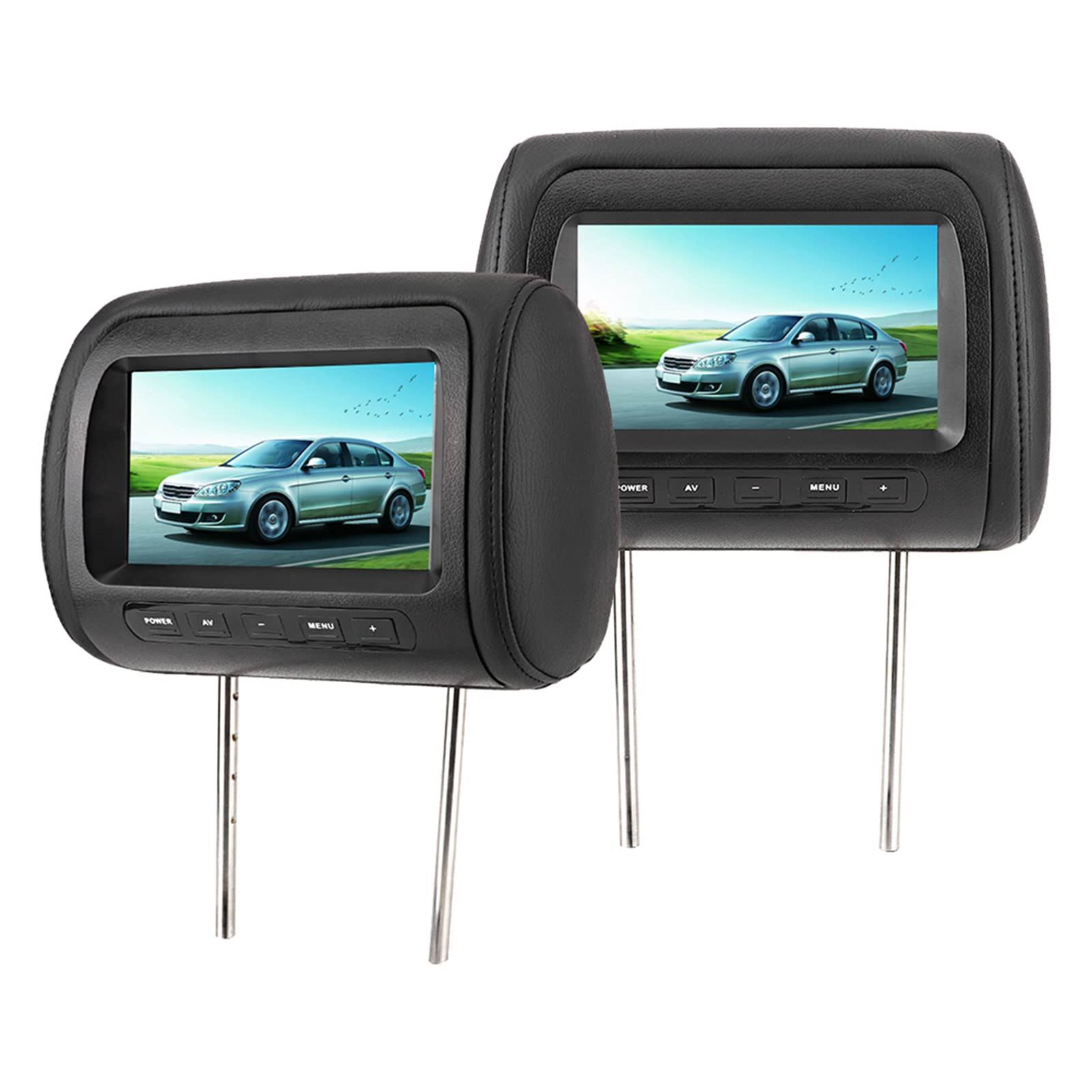 2pcs 7 in Wireless Control Adjustable Headrest LCD Video Player MP5 Display Black Car DVD Player Headrest Monitor BYL3_G8XVW54