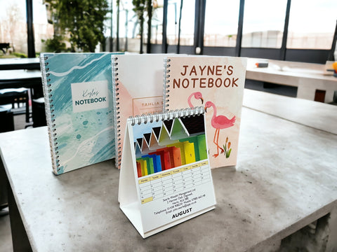 Wire bound products - calendar and notebooks