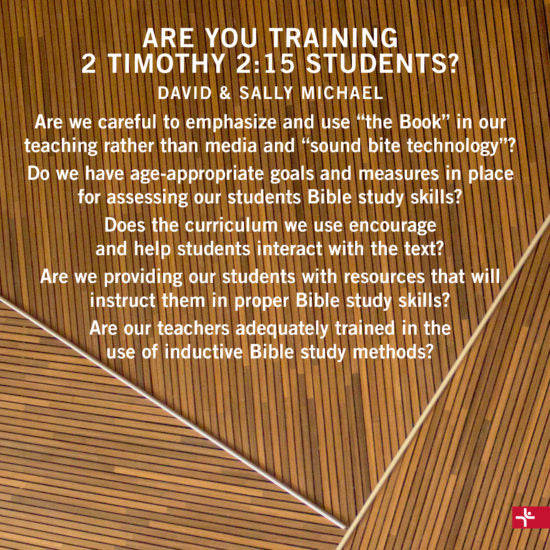 Are You Training 2 Timothy 2:15 Student?