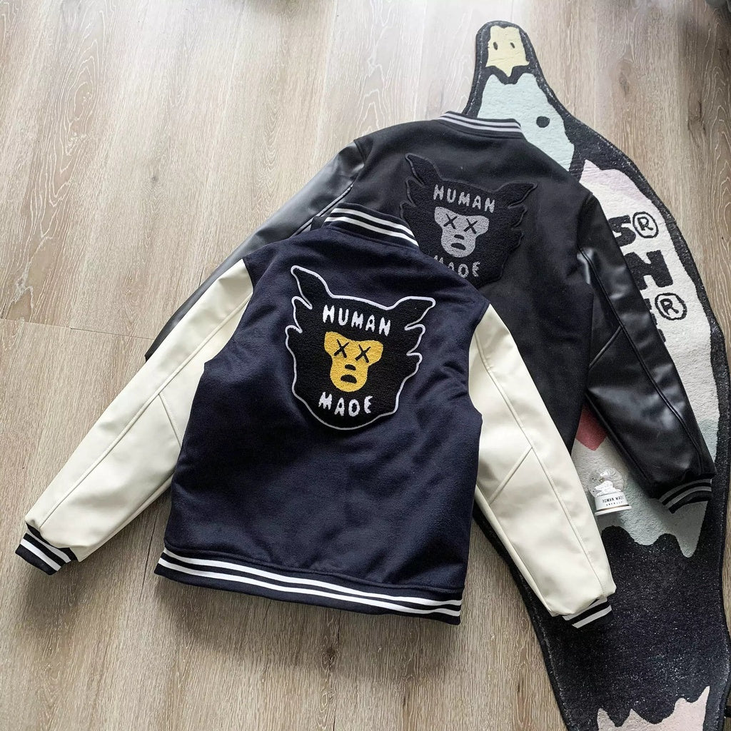 IN-STOCK] KAWS x Human Made Varsity Jacket – GUNPLAFINDS