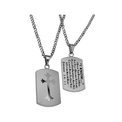 JEREMIAH 29:11 Shield Cross Armor Of God Necklace with Bible Verse ...