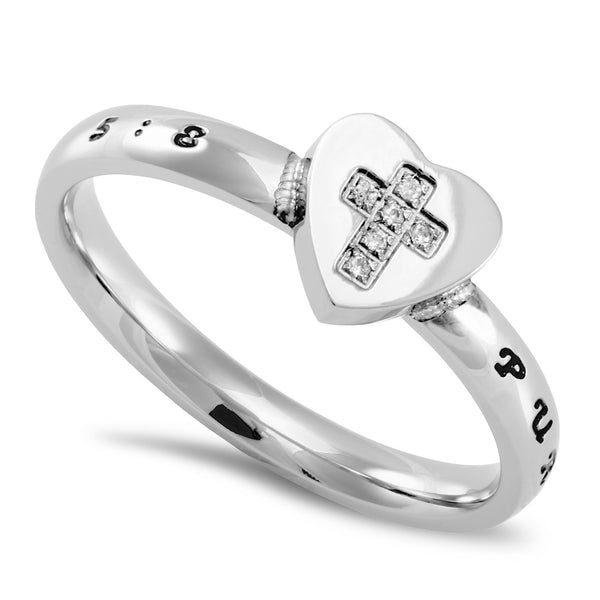 Purity Ring With Bible Verse Heart Jewelry In Stainless Steel North