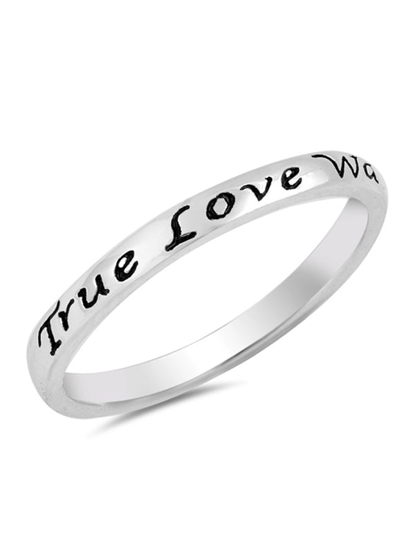 True Love Waits Ring, Sterling Silver Thin Band for Girls – North Arrow ...