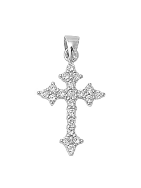 Sterling Silver Cross Necklace for Women with Chain, Christian Theme ...