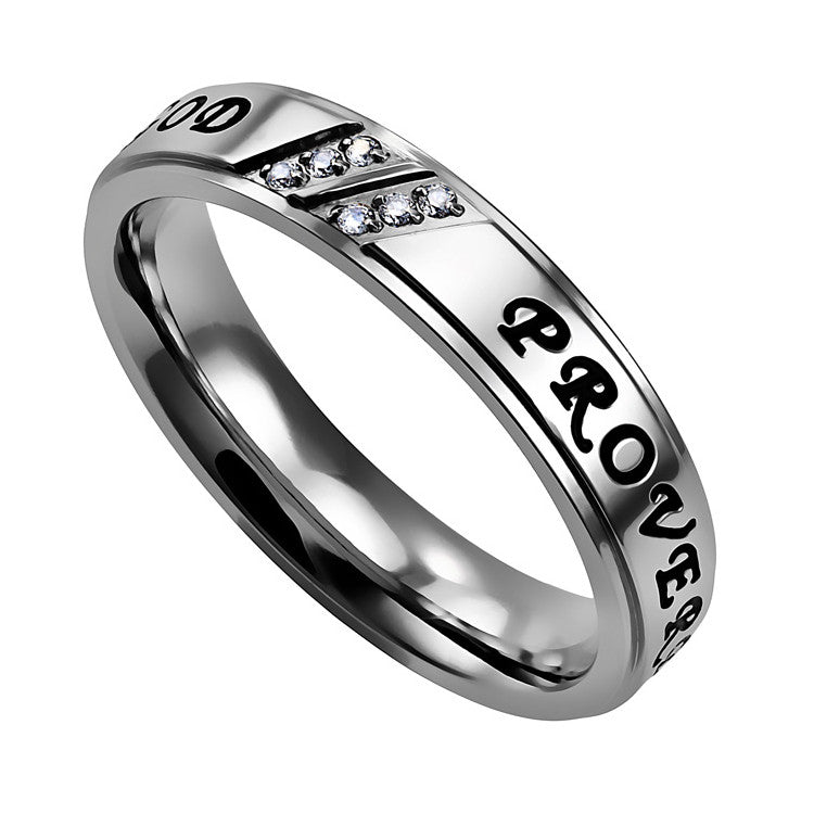 WOMAN OF GOD Religious Scripture Ring 