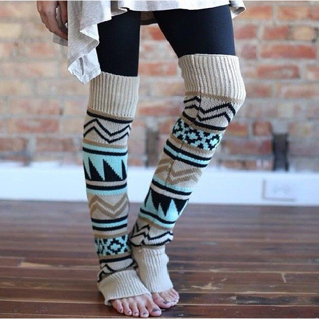 Aztec Leg warmers by KnitPopShop