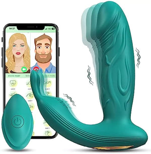 APP Control Vibrating Wiggling Butterfly Wearable G-Spot Dildo - Pumpy Joy