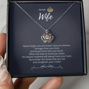 To My Wife- Princess Crown Necklace - O'mila