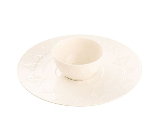 Belleek Trinity Chip and Dip Set