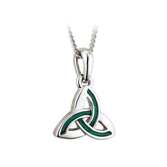 Enamel Green Trinity Necklace