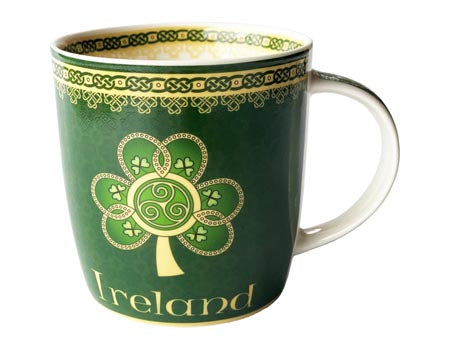 Ireland Shamrock Spiral Mug