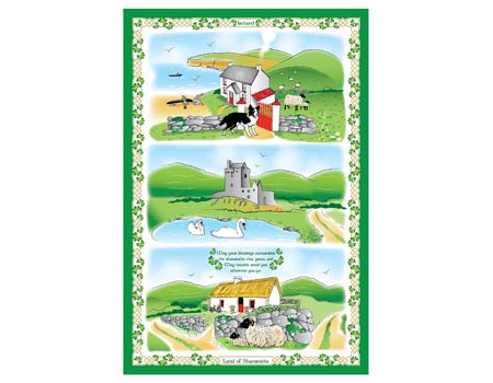 Land of Shamrocks Cottage Cotton Tea Towels - Set of 2