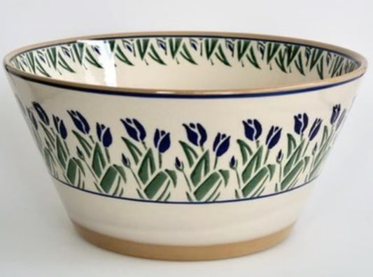 Nicholas Mosse Blue Blooms Large Angled Bowl