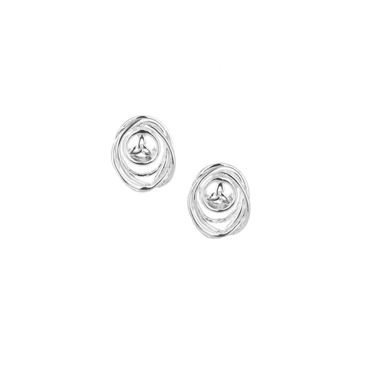 Sterling Silver Cradle of Life Post Earrings