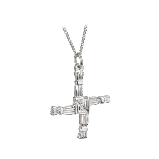 Heavy Sterling Silver St. Brigid's Cross Necklace