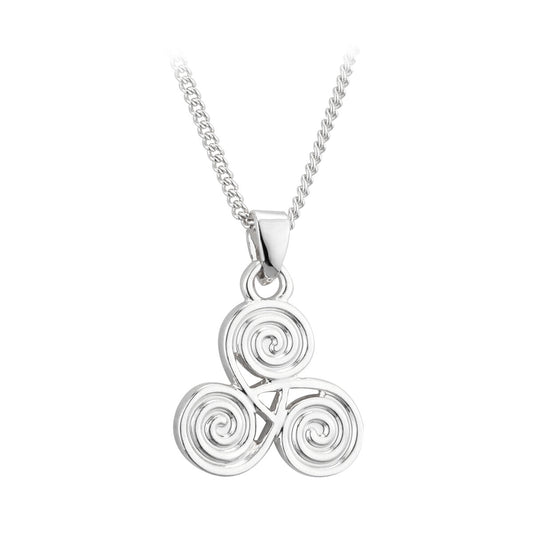 Rhodium Scroll Necklace