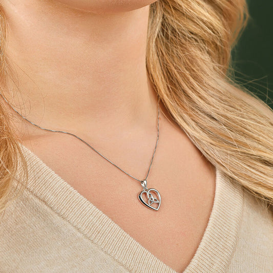 Trinity Knot Within Heart Necklace