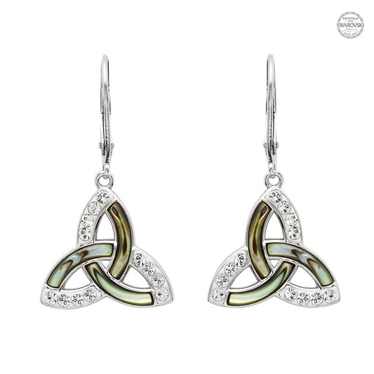 ShanOre CZ Abalone Trinity Knot Earrings