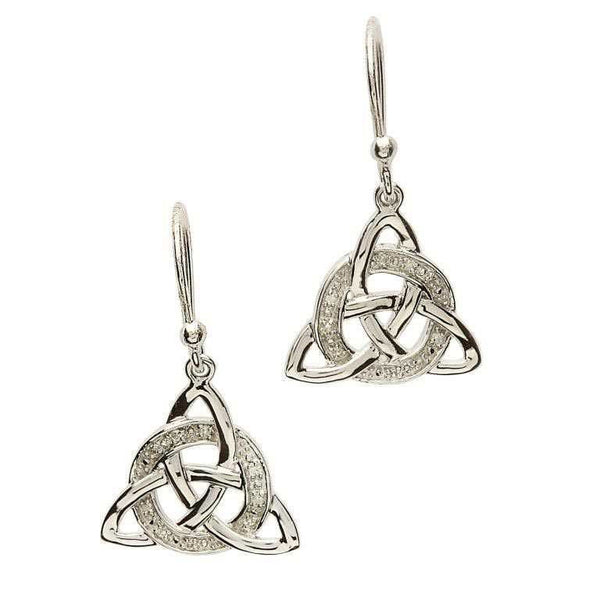 ShanOre Celtic Trinity Knot Diamond Set Earrings – O'Meara's Irish House