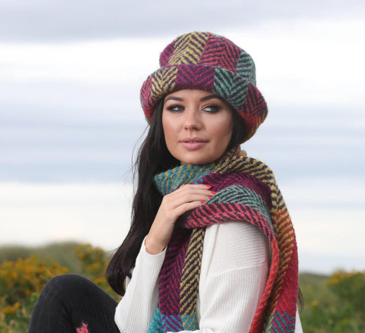 Branigan Weavers Country Hat in Multi Light Green