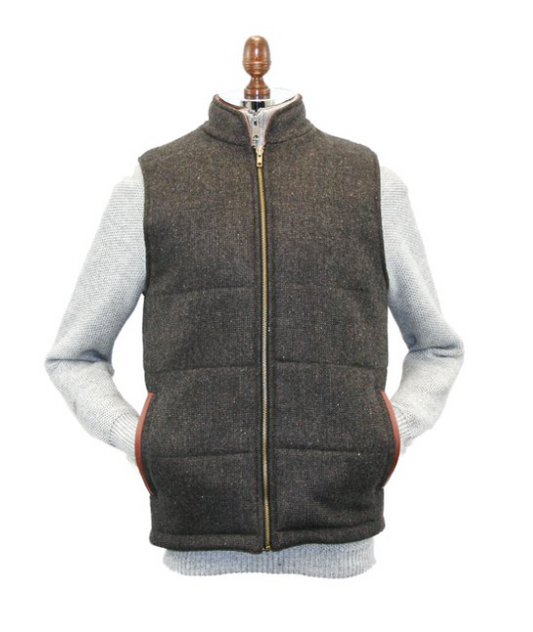 Celtic Tweed Men's Brown Tweed Vest