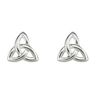 Sterling Silver Tiny Trinity Knot Stud Earrings