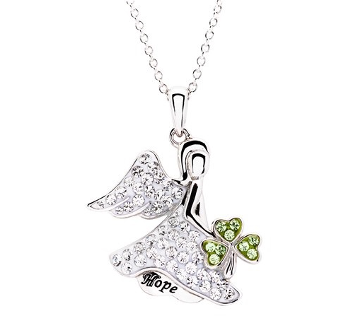 ShanOre Sterling Silver Swarovski Angel of Hope Necklace