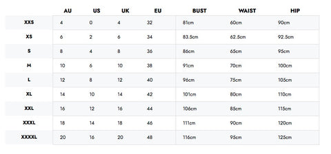 Size Guide – Oh Hello Clothing