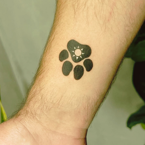 Dog Memorial Tattoo | Dog Paw Print Tattoo