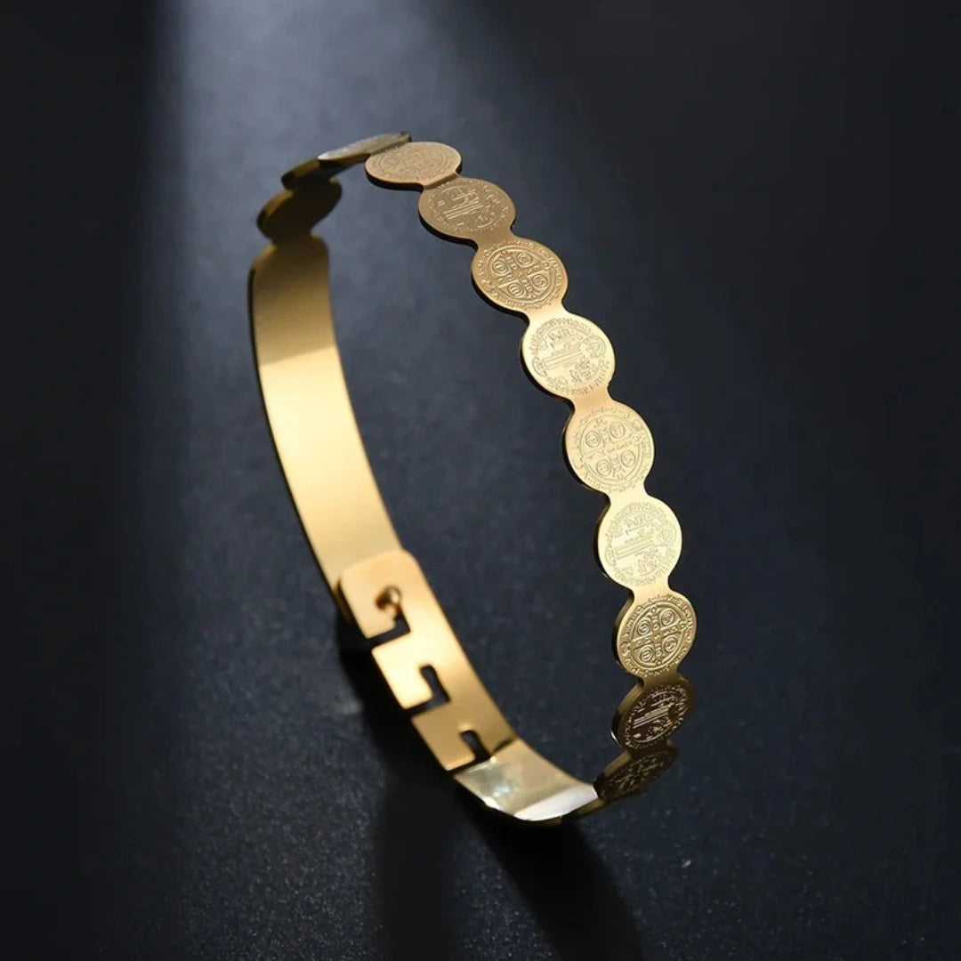 Pulseira de São Bento Folheado a Ouro, Prata 925 e Rosê 2