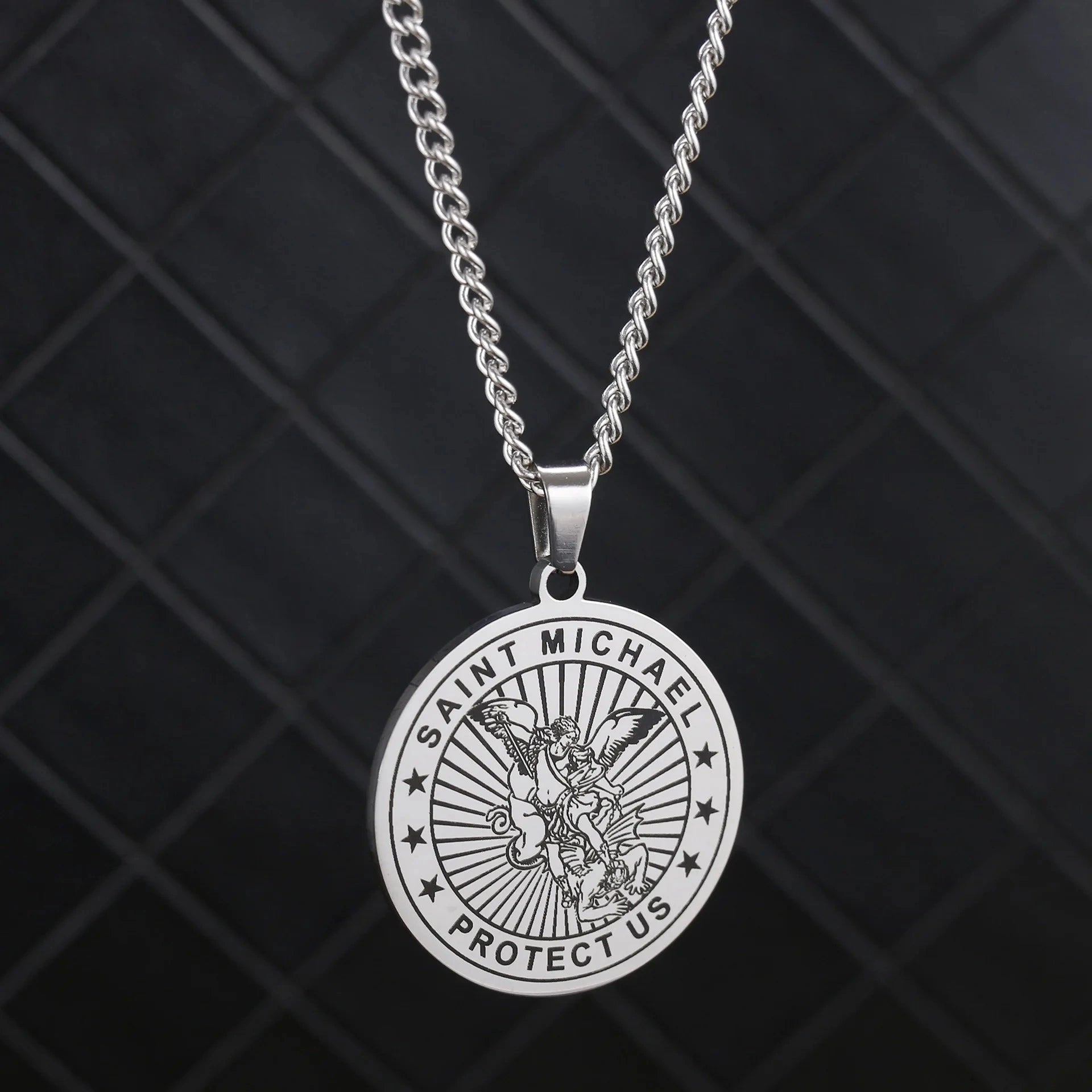 Colar São Miguel Arcanjo Ouro e Prata 5