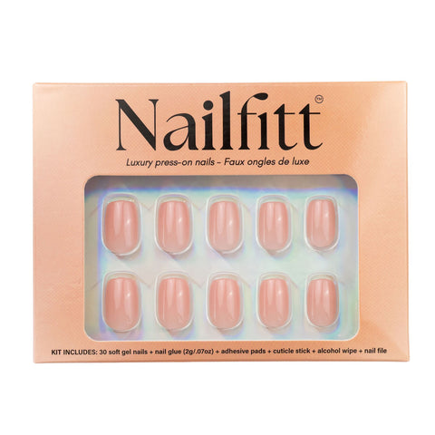 Nailfitt natural neutral short nails