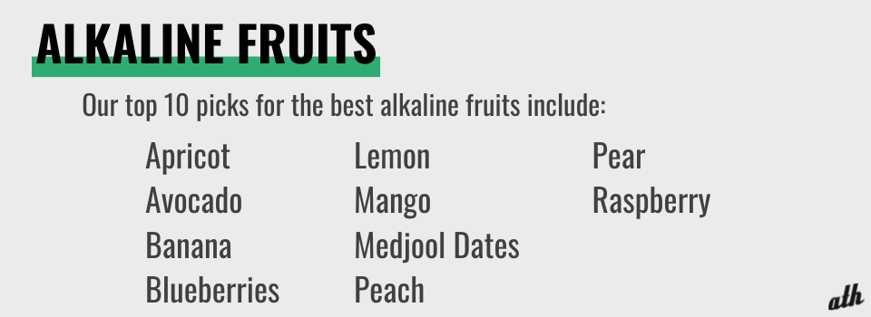 Alkaline Foods Fruits List 